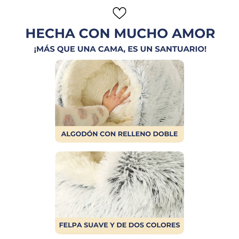 Cama para gatos premium: suave, cálida y fácil de lavar.